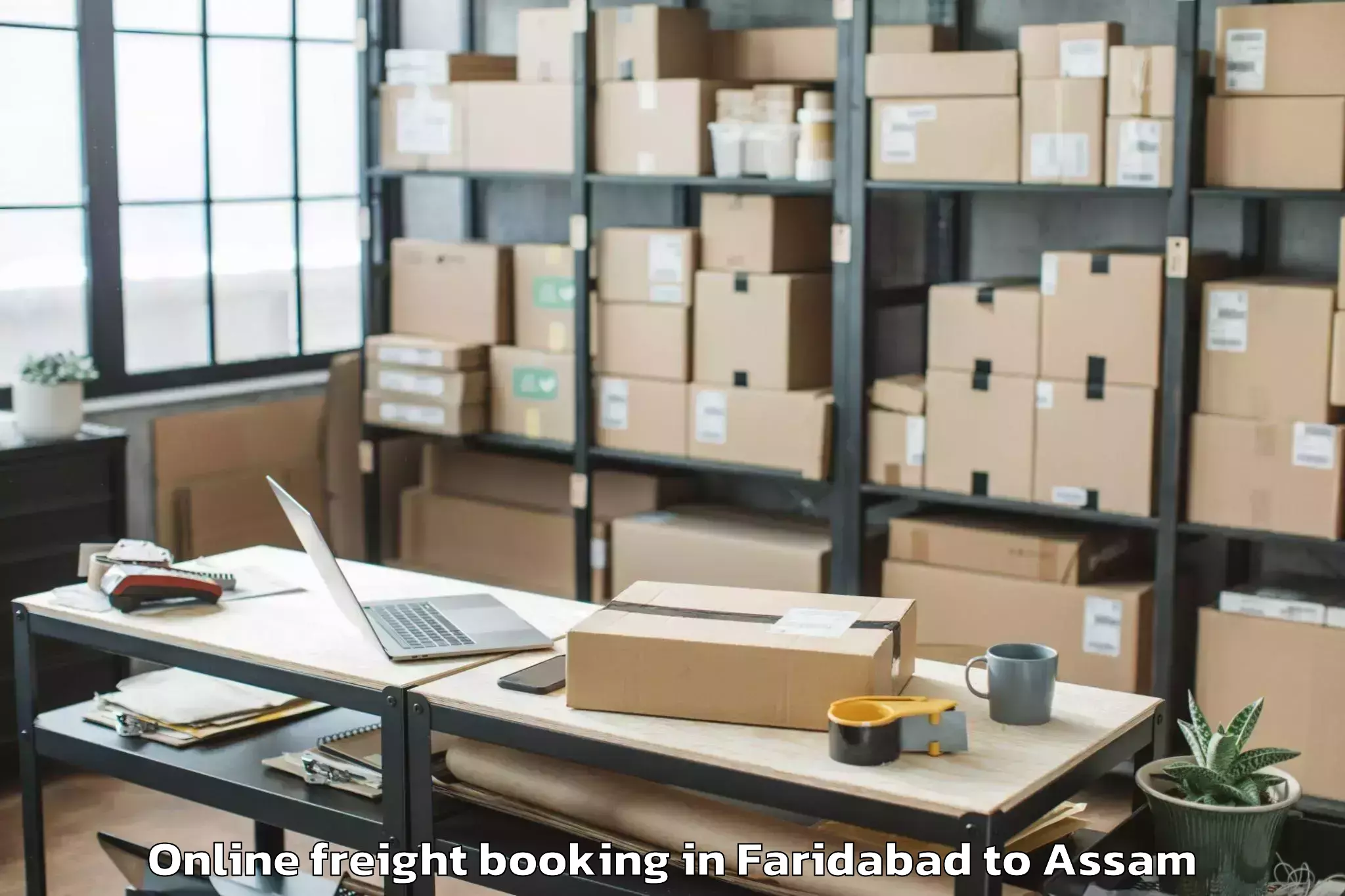 Faridabad to Salonibari Airport Tez Online Freight Booking